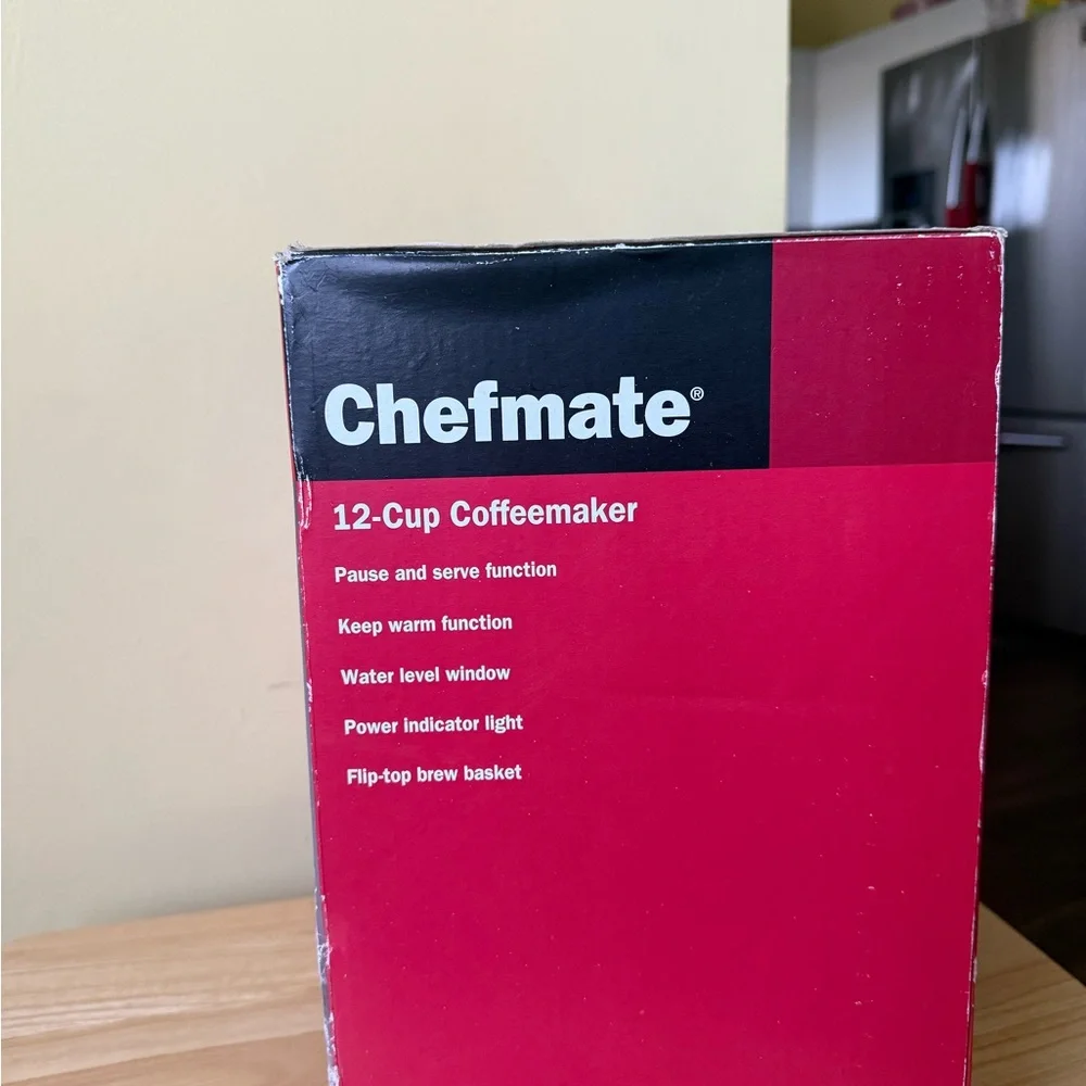 Chef mate 12-Cup Coffeemaker in Black new